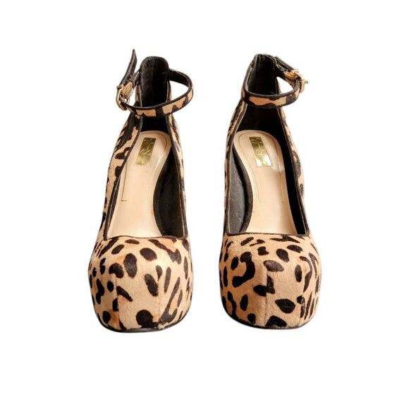 Heels High Platform Animal Pattern Leopard Zebra Genuine Cow Hair Sexy Shoes - Picture 8 of 12